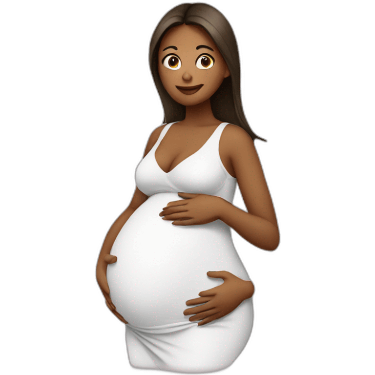 pregnant woman and planning pregnancy emoji