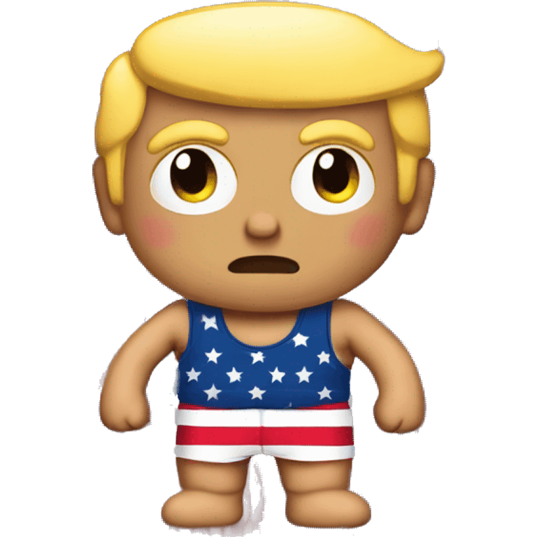 Donald trump in American flag swimshorts  emoji