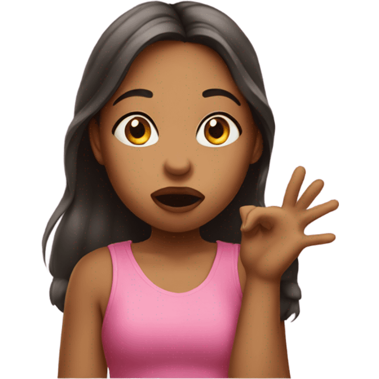 girl blowing kisses emoji