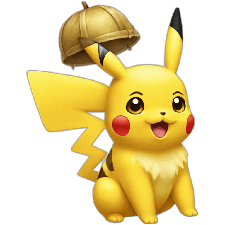 Pikachu sur un éléphant emoji