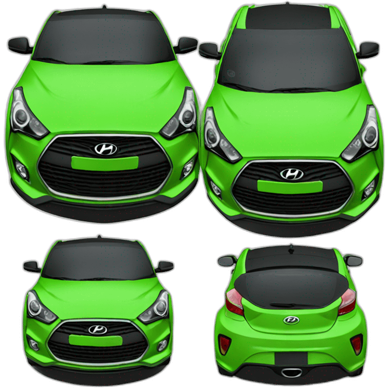 Hyundai veloster black and green emoji