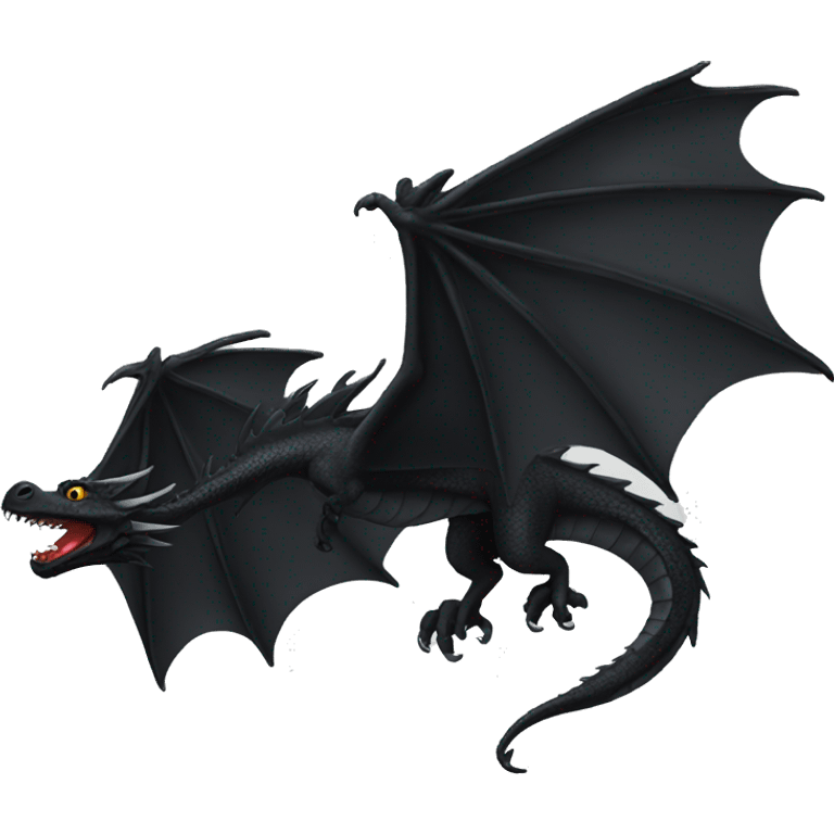 flying black dragon emoji