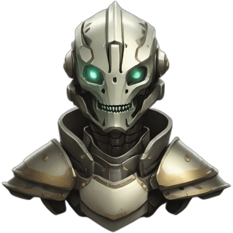 robot  warforged portrait dragon skull pauldrons emoji