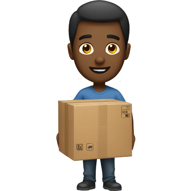 Men moving boxes emoji