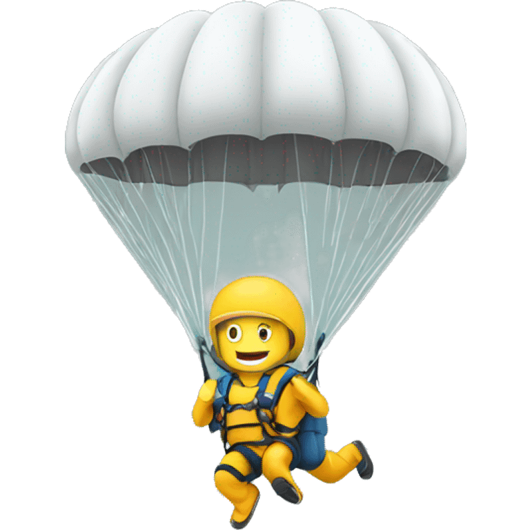 Man parachuting  emoji