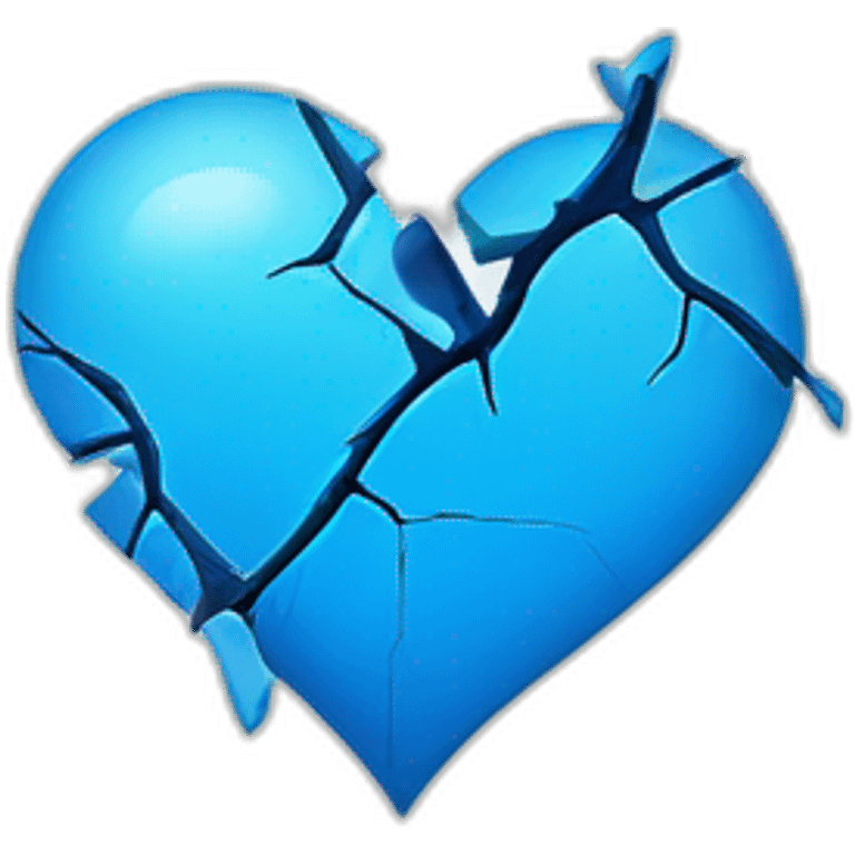 Blue broken heart emoji