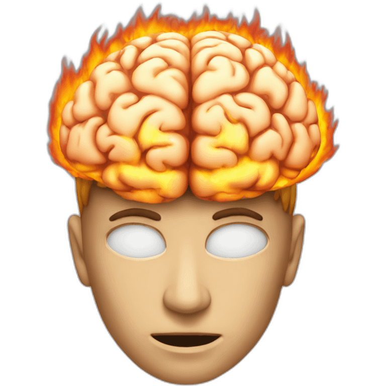 Brain on fire emoji