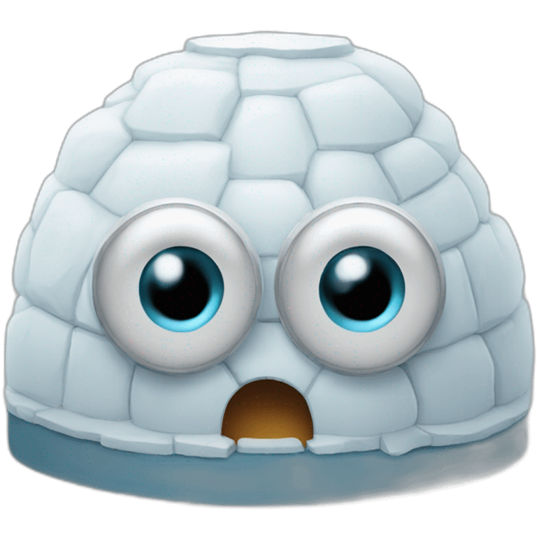 igloo watching you with two eyes emoji