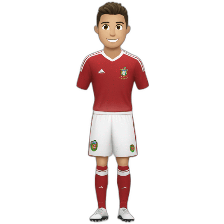 Cristiano Ronaldo haciendo su celebracion con la equipacion de portugal emoji