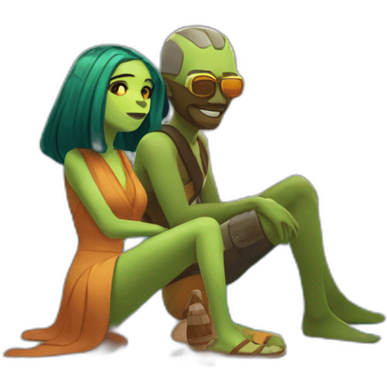 Shiev palatine on holiday with Hera syndulla emoji