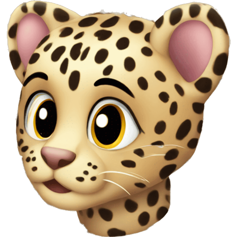 Cute leopard emoji