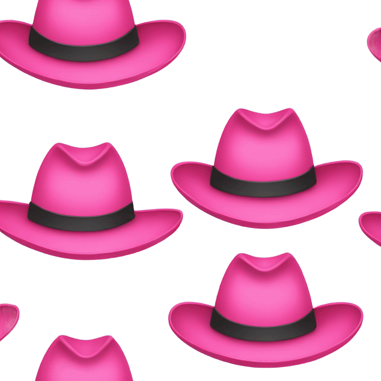 Pink cowgirl hat  emoji