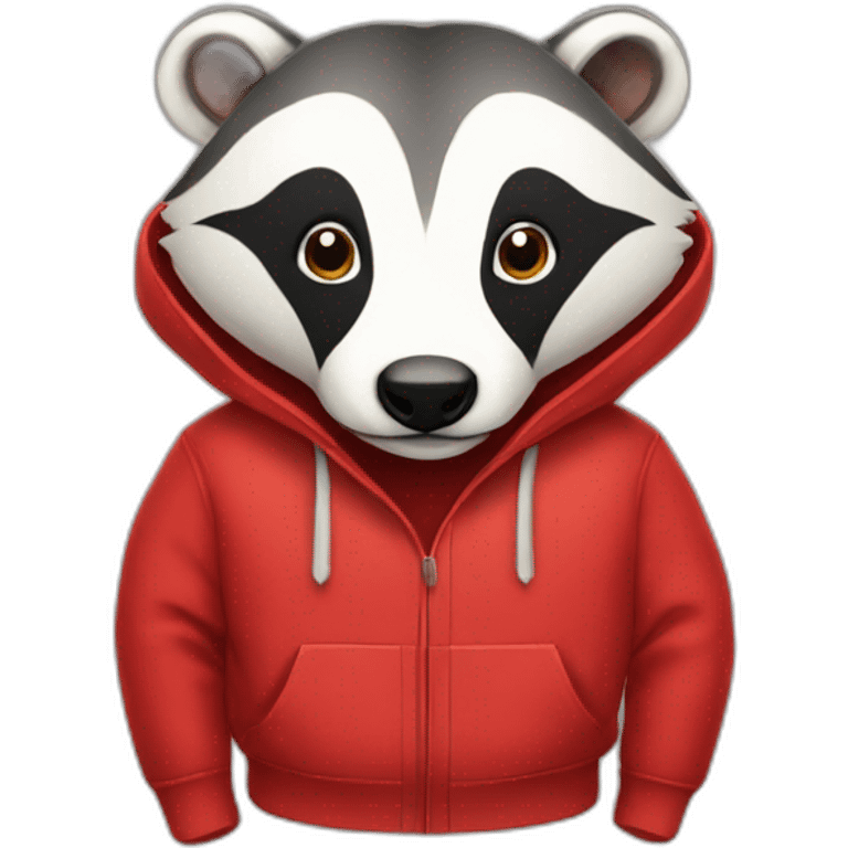 a badger wearing a red pull over emoji