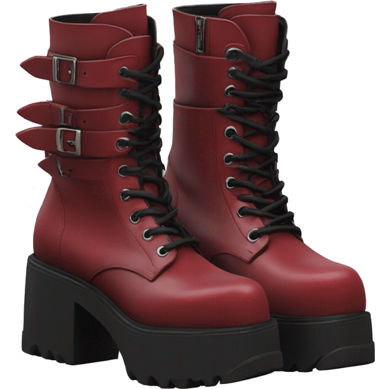 Demonia platform boots emoji