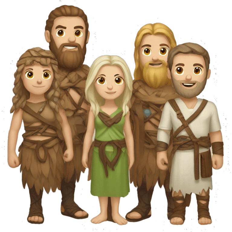 druid men women together caucasian emoji