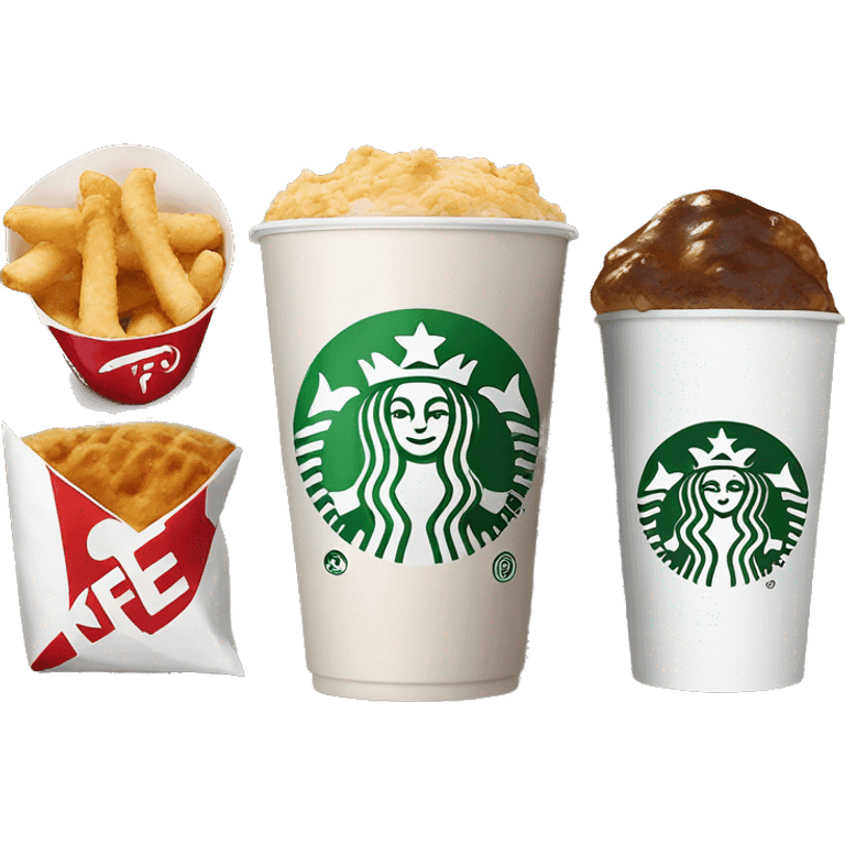 KFC and Starbucks at 3am emoji