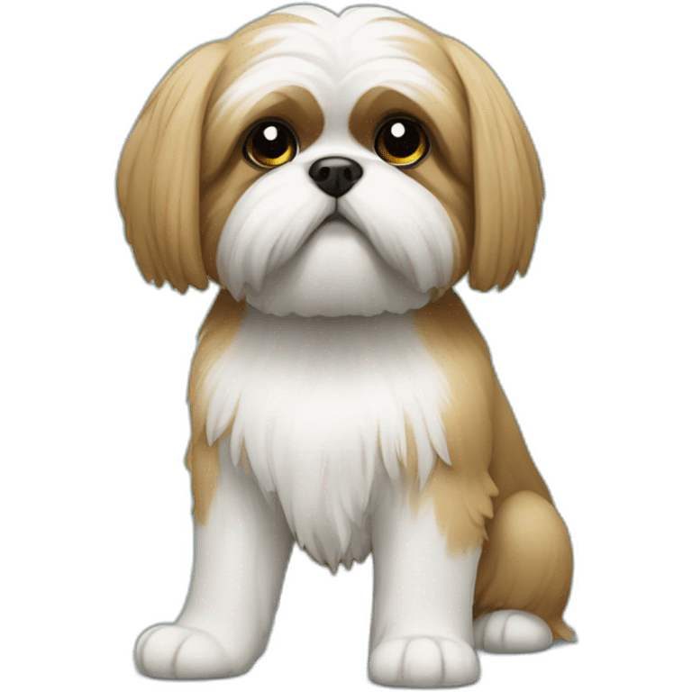 Shi tzu con placa verde emoji