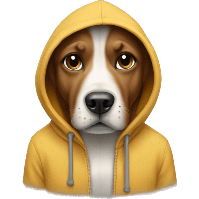 Dog wearing a hoodie  emoji