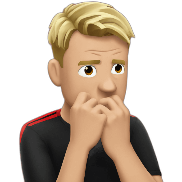 Eddie Howe biting nails emoji