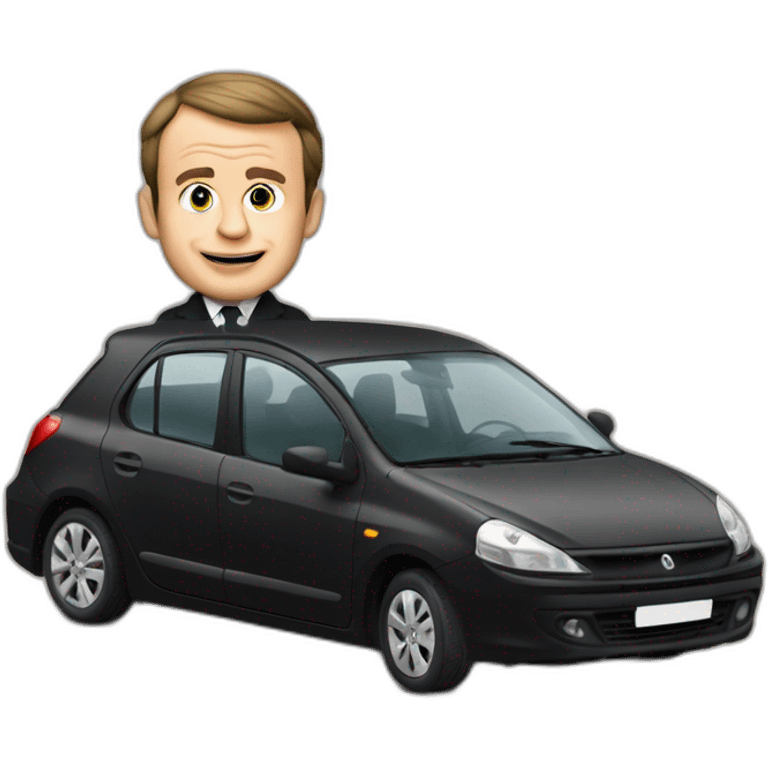 macron dans une voiture emoji