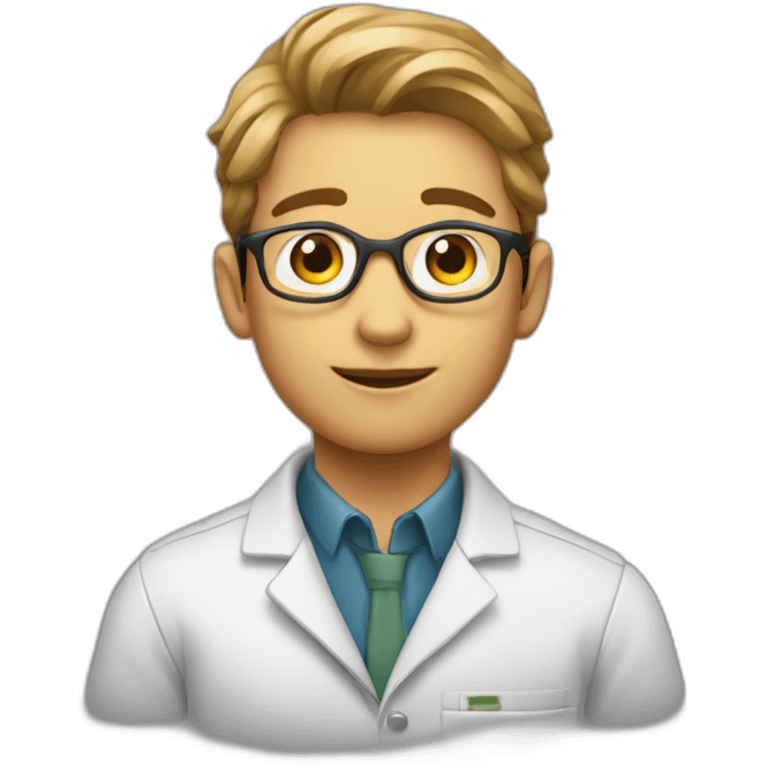 Young man biologist emoji