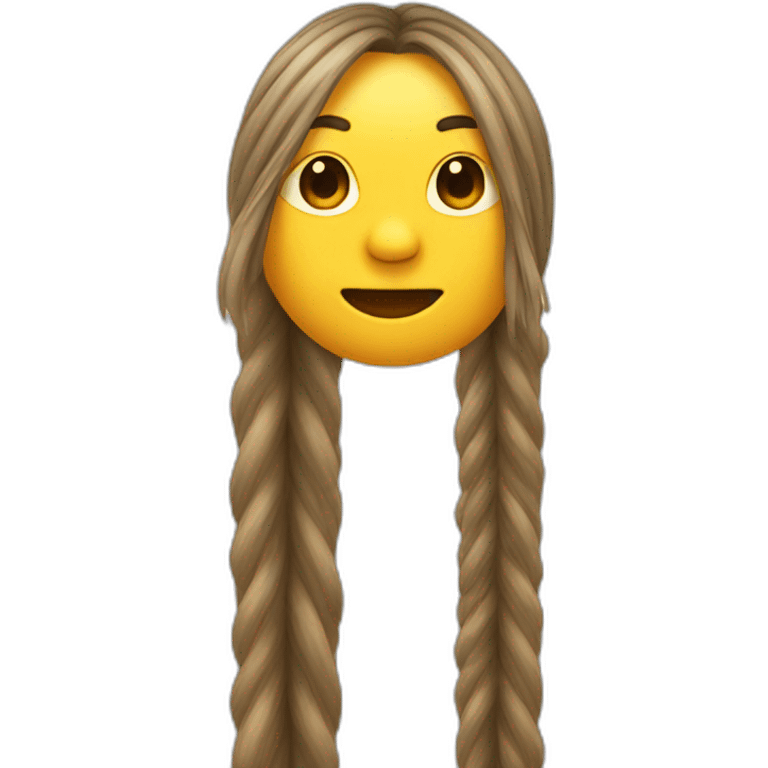 Long hair wrapped around a pole emoji