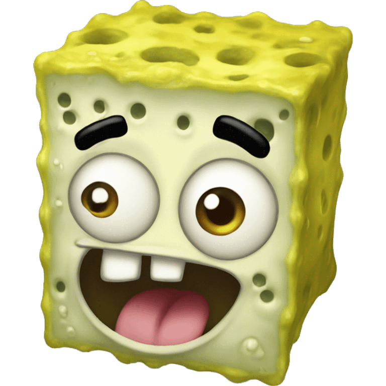 spongebob like an emoji, apple iOS style,  emoji