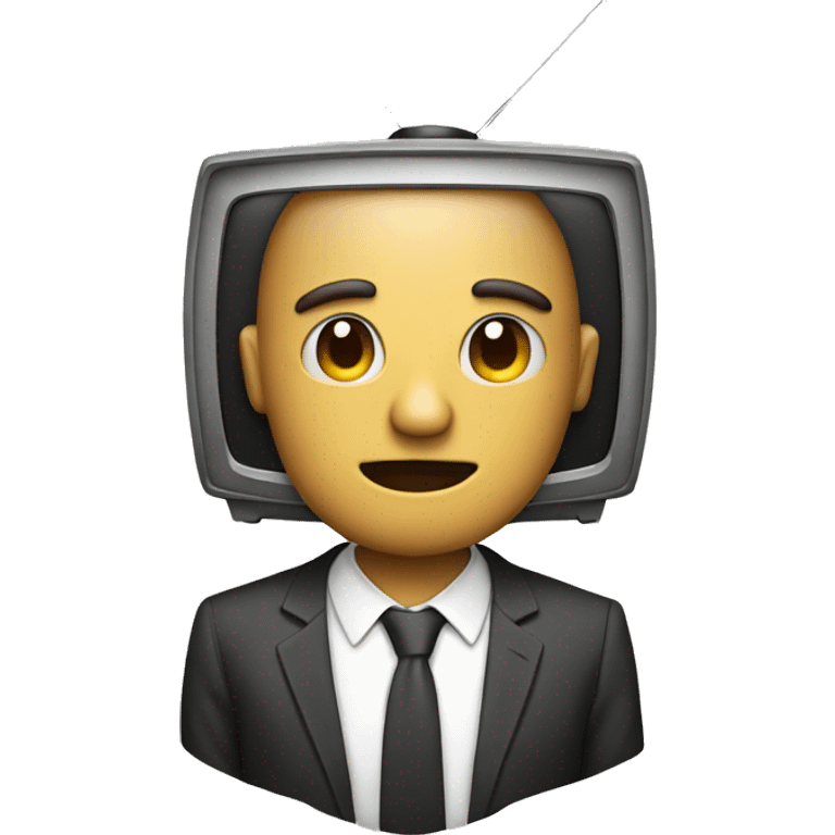 a man with tv head emoji