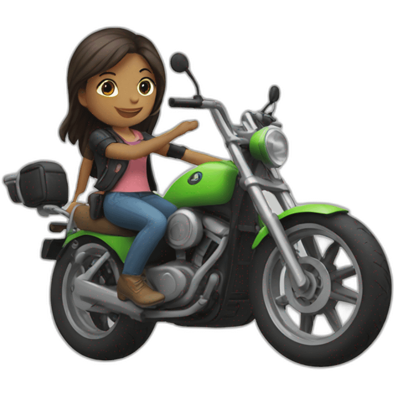 girl rider book emoji