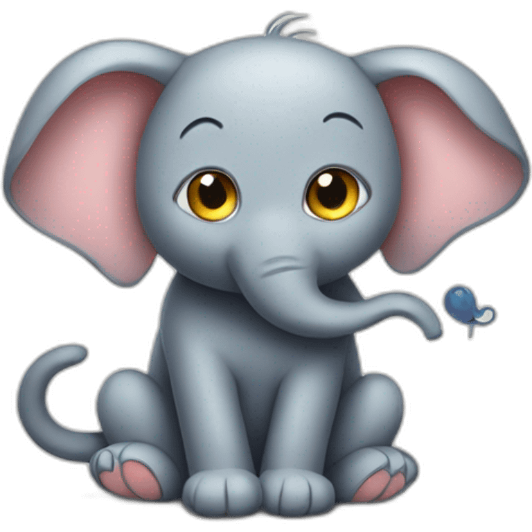 Cat with elephant emoji