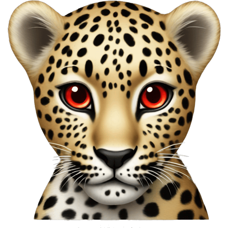 ￼ Leopard with red eyes emoji