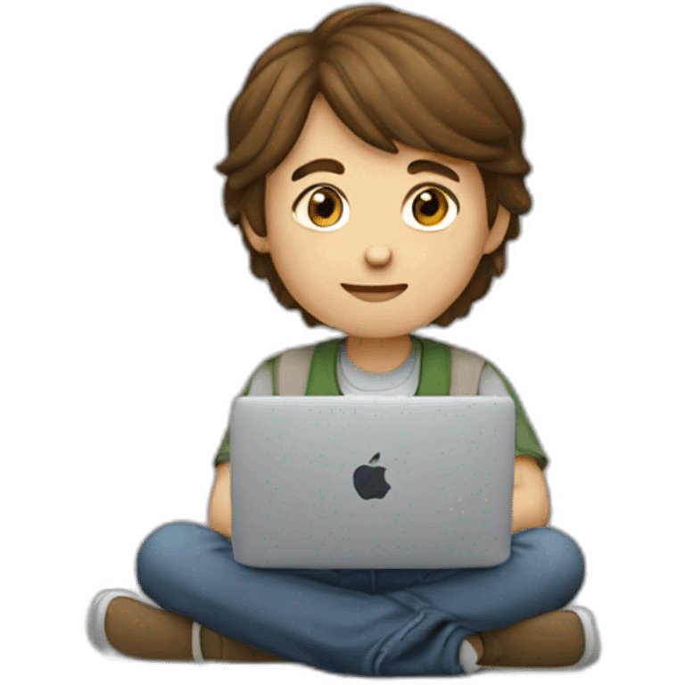 Boy-with-brown-hair-working-with-macbook emoji