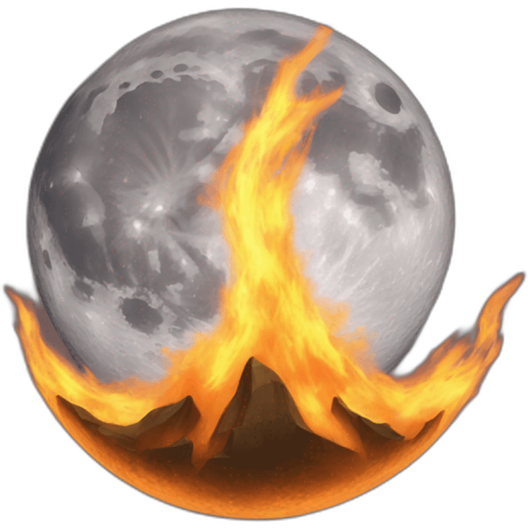 Moon fire emoji