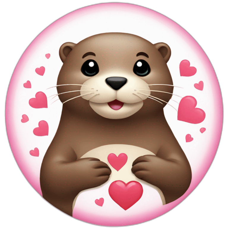 otter-in-love-with-hearts-around emoji