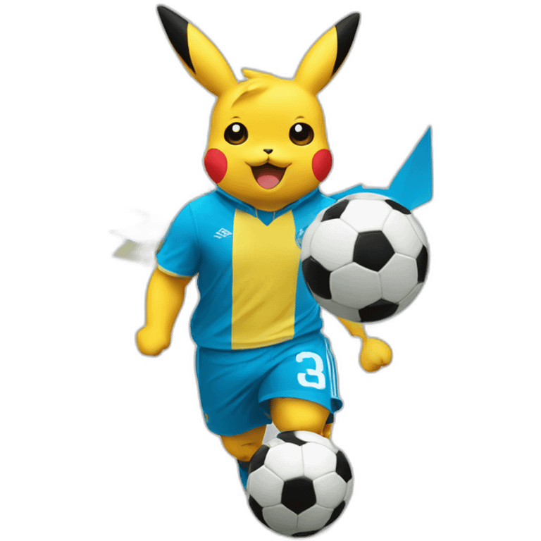 Pikatchu-soccer-fan-olympique-marseille emoji