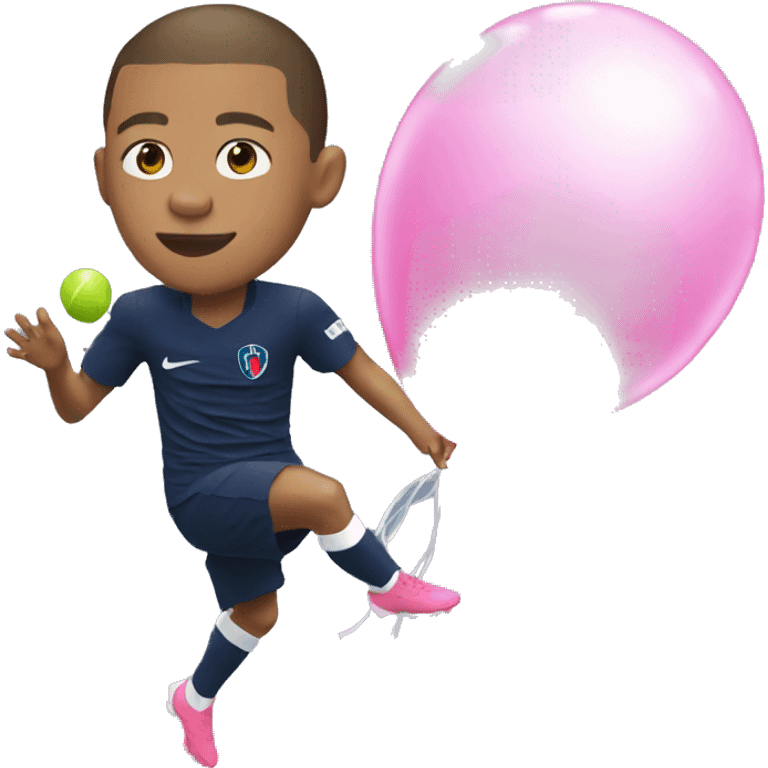 Mbappe with baloon  emoji