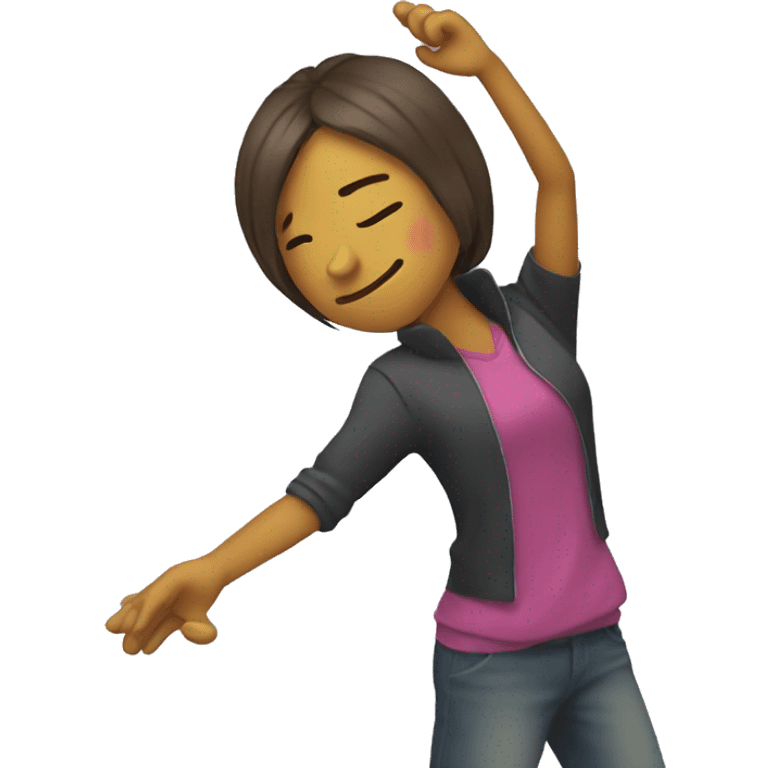 Una persona haciendo el dab  emoji