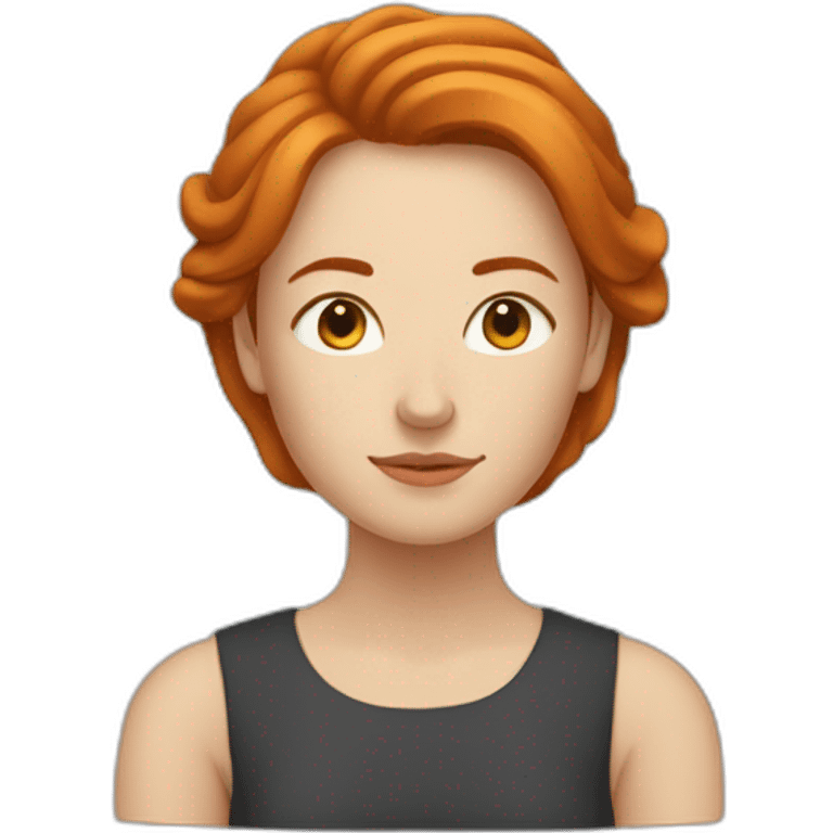 femme rousse fait de la méditation emoji