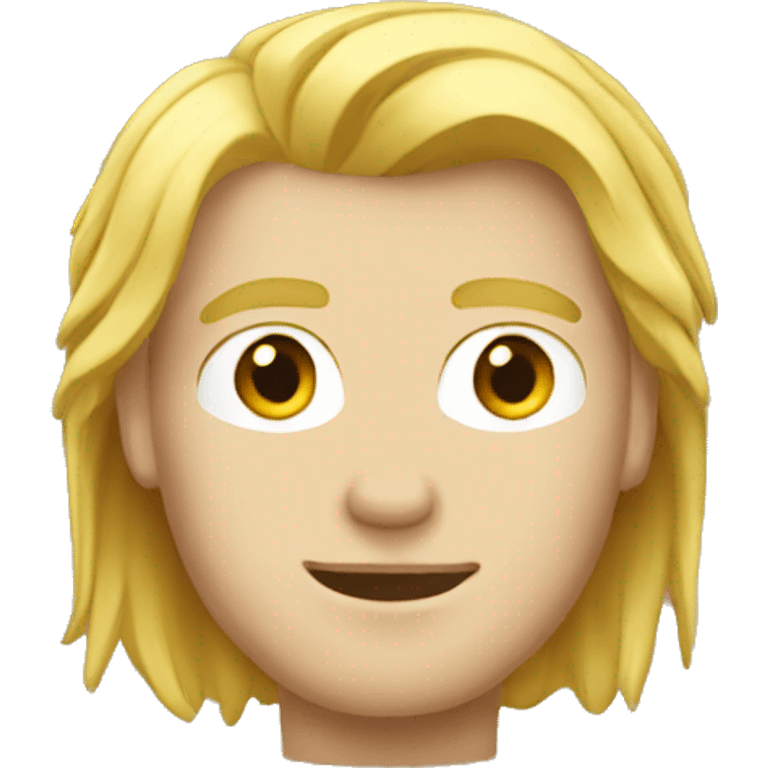 white guy with almost bold blonde hair emoji