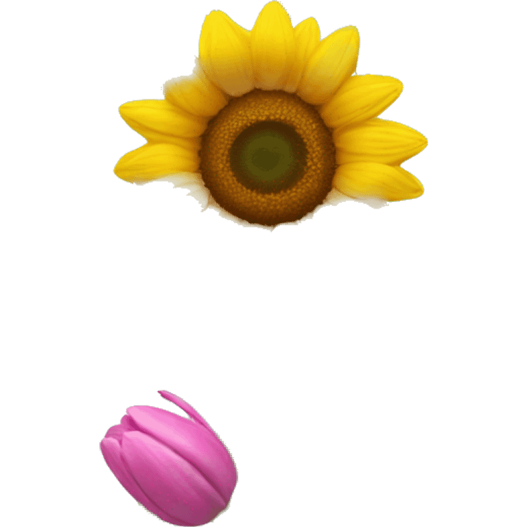 sunflower and tulips boquet emoji