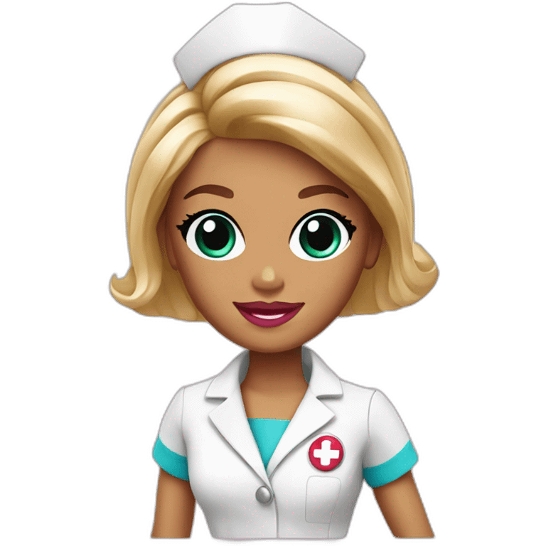 Barbie as nurse emoji