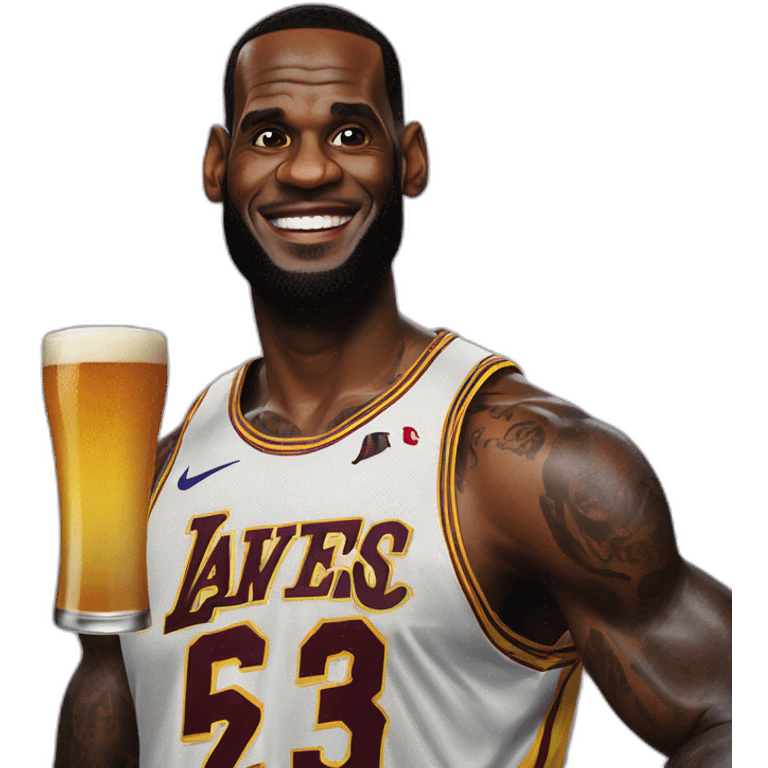 Lebron james drink beer emoji