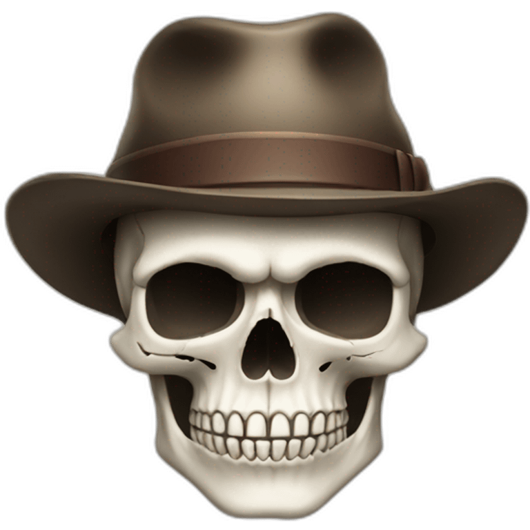 Skull wearing a hat emoji