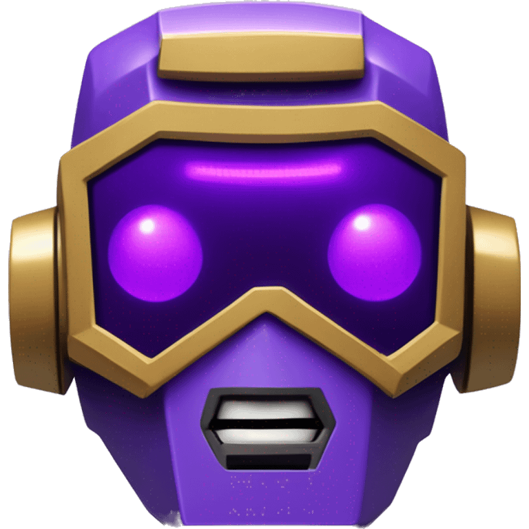 Ultra Violet variant DaftPunk-style robot talk box emoji