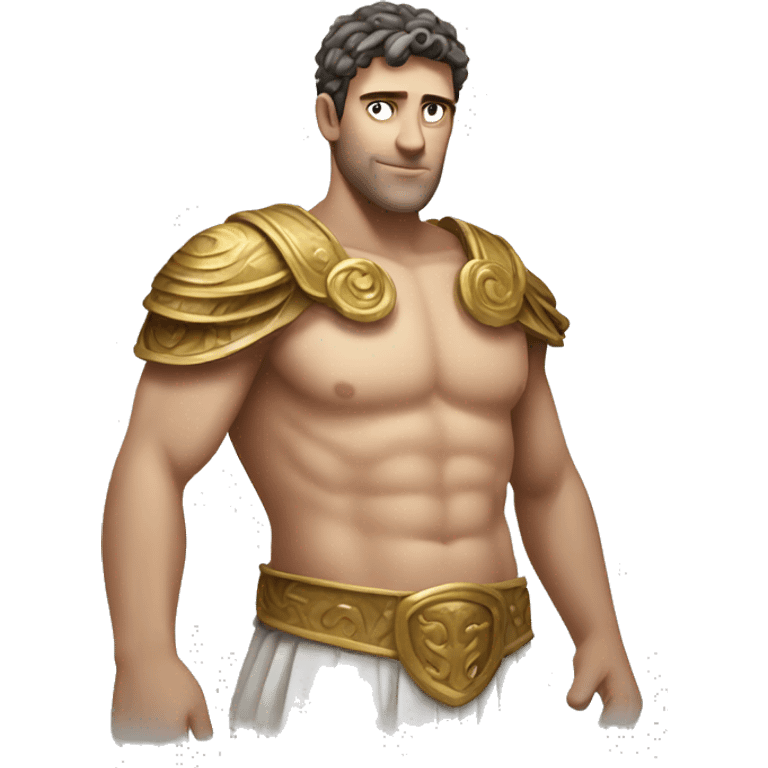 White Roman empir guy showing off his abs emoji