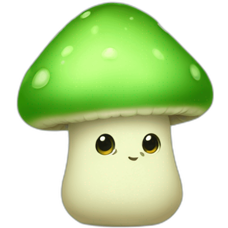 Green mushroom baby emoji