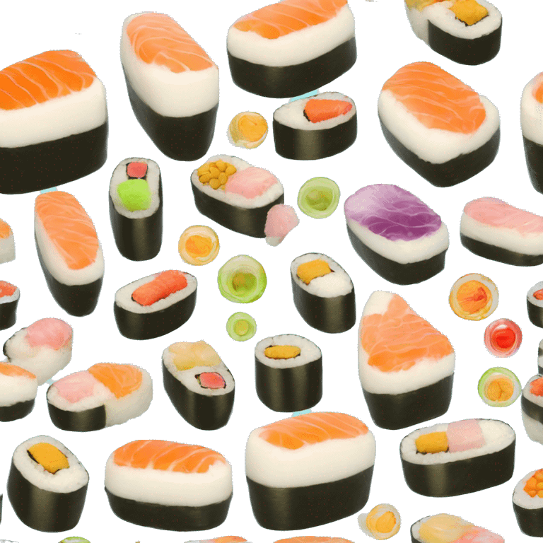 Sushi ice cream color gelatine  emoji