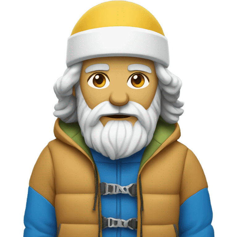 socrates on mountain skis emoji