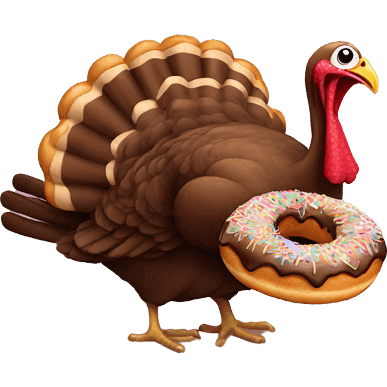 Turkey eating donut emoji