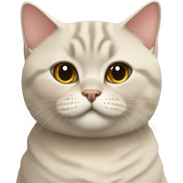 British Shorthair cat cream emoji